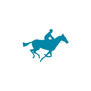 馬術俱樂部矢量logo設計素材騎馬圖標