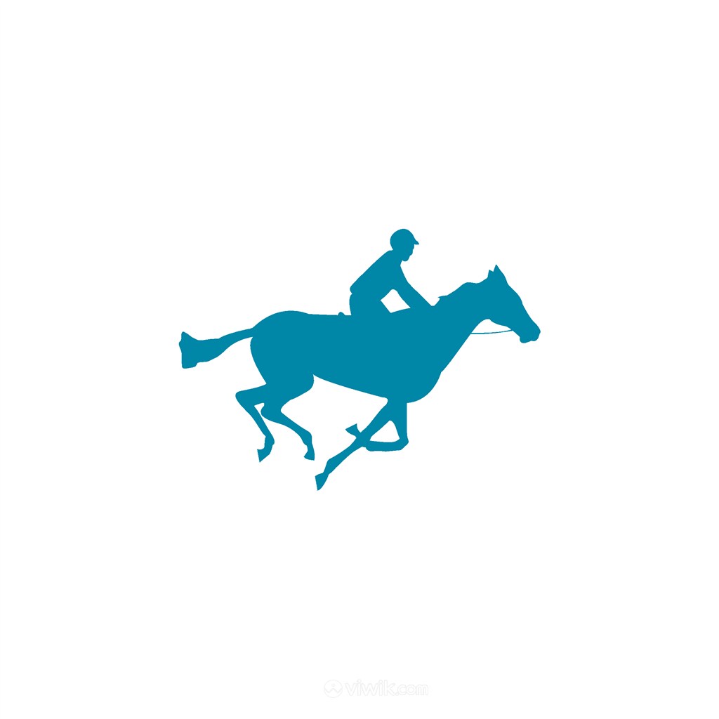 马术俱乐部矢量logo设计素材骑马图标