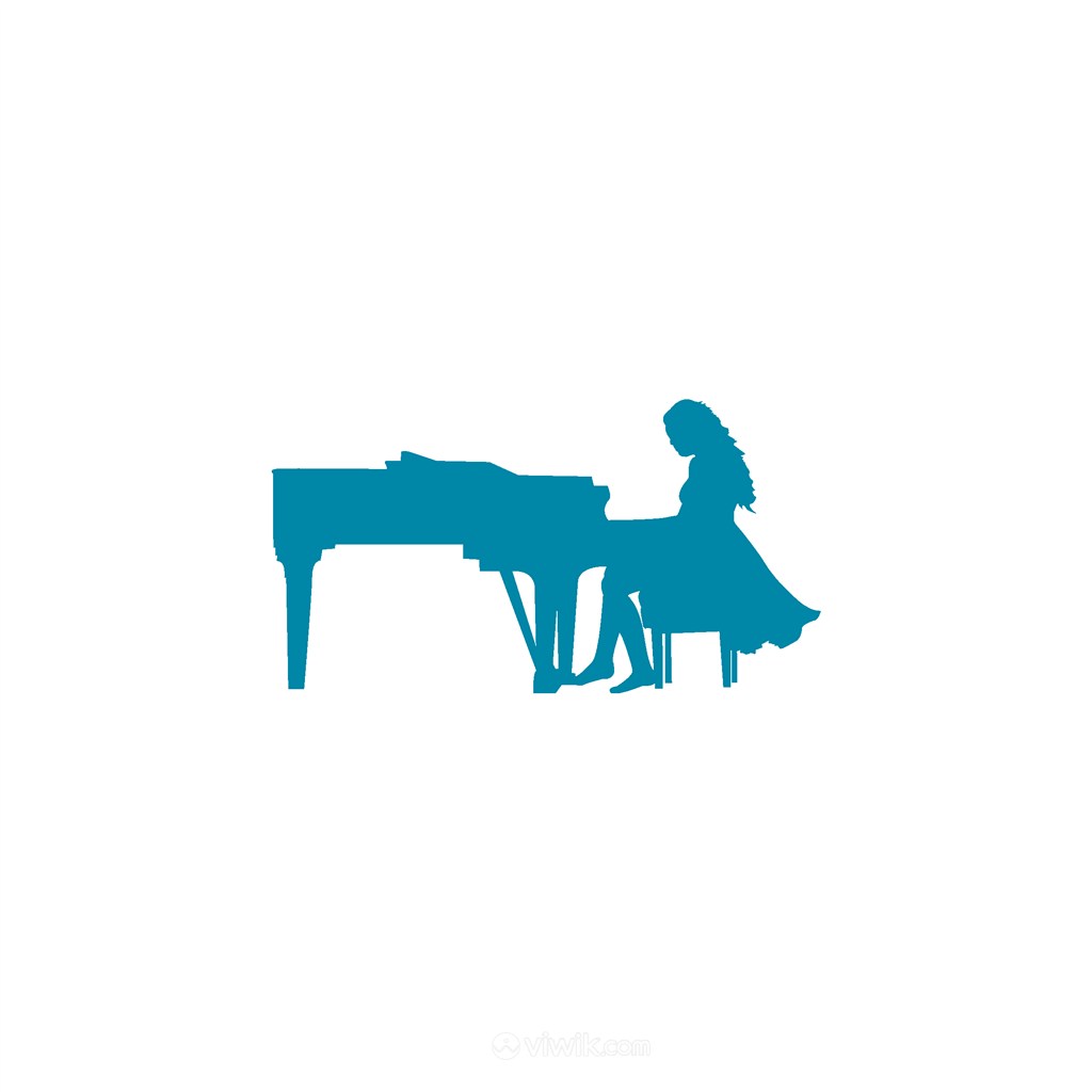 音乐学院音乐钢琴培训学校矢量logo设计素材