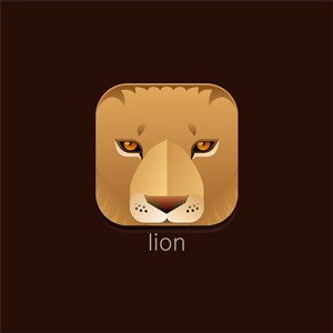 狮子图标网络科技公司logo素材