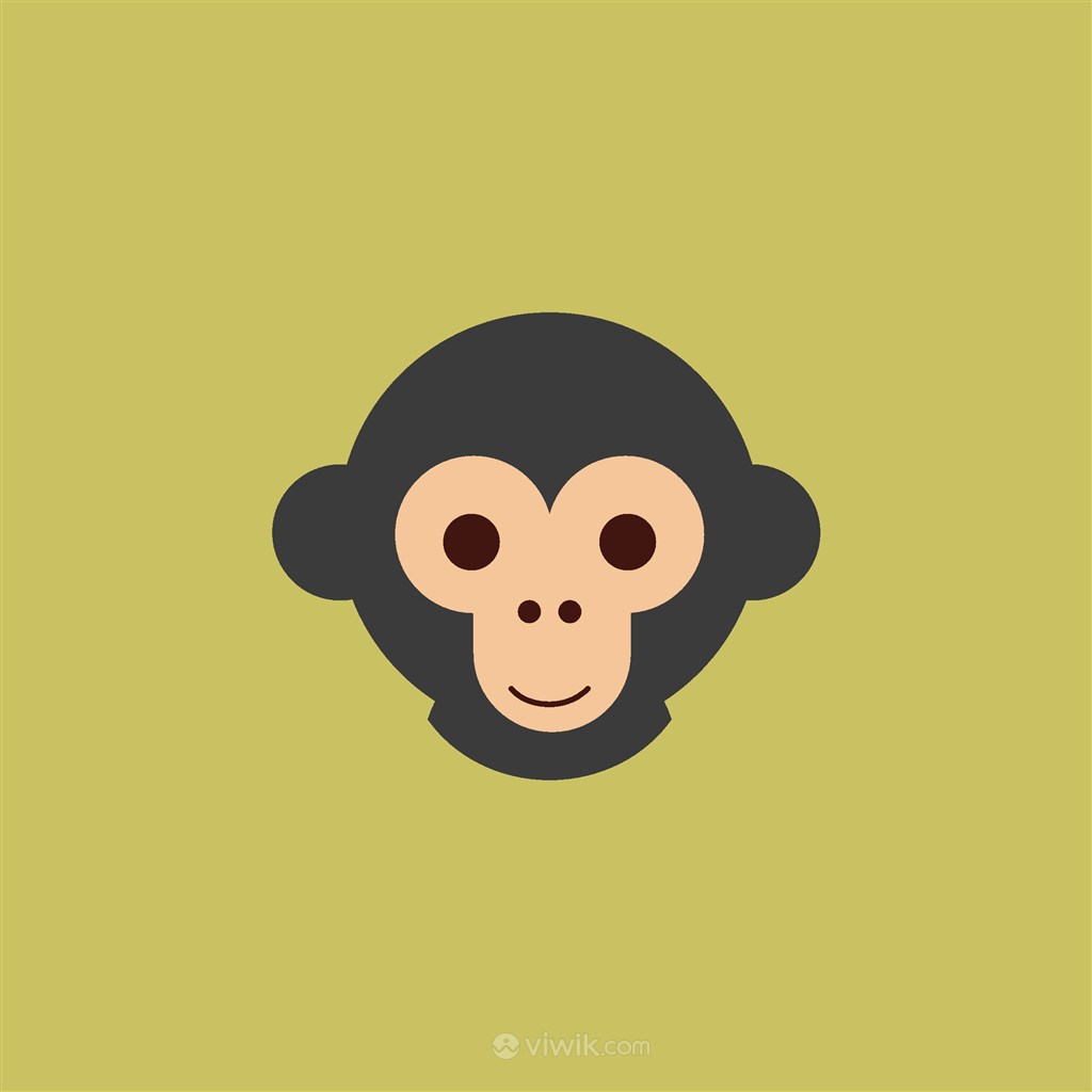 猴子图标服装公司矢量logo素材