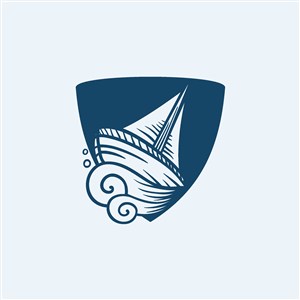 海上游轮旅游矢量logo设计素材