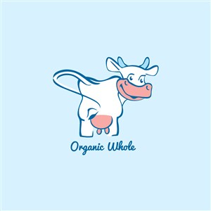 牛奶制品食品公司矢量logo设计素材