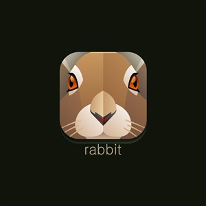 兔子图标食品公司矢量logo设计素材