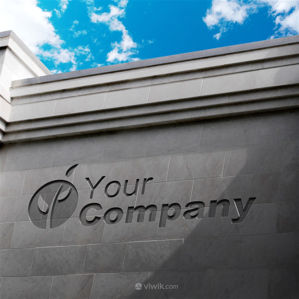 企业logo公司立体标志门头样机