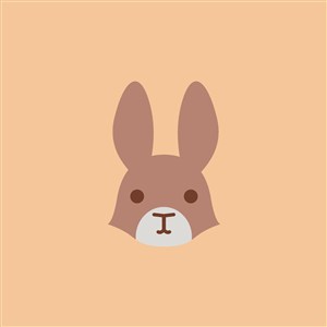 兔子图标餐饮公司矢量logo设计素材
