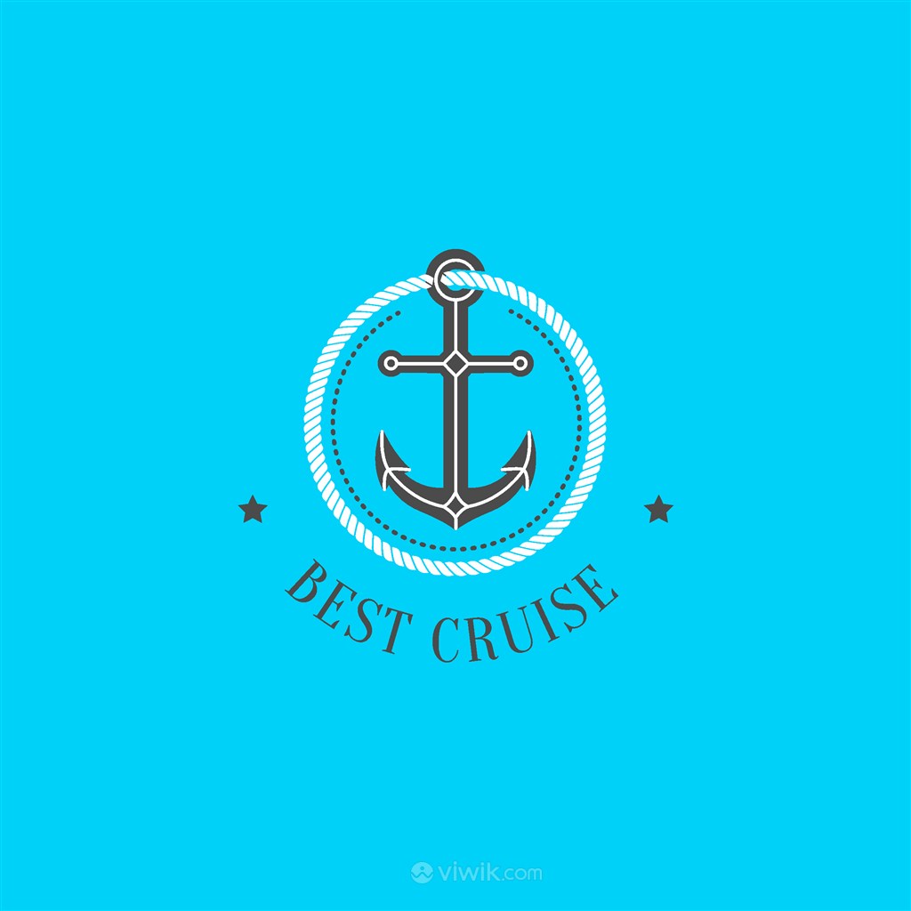 船锚矢量图标游轮旅游矢量logo设计素材