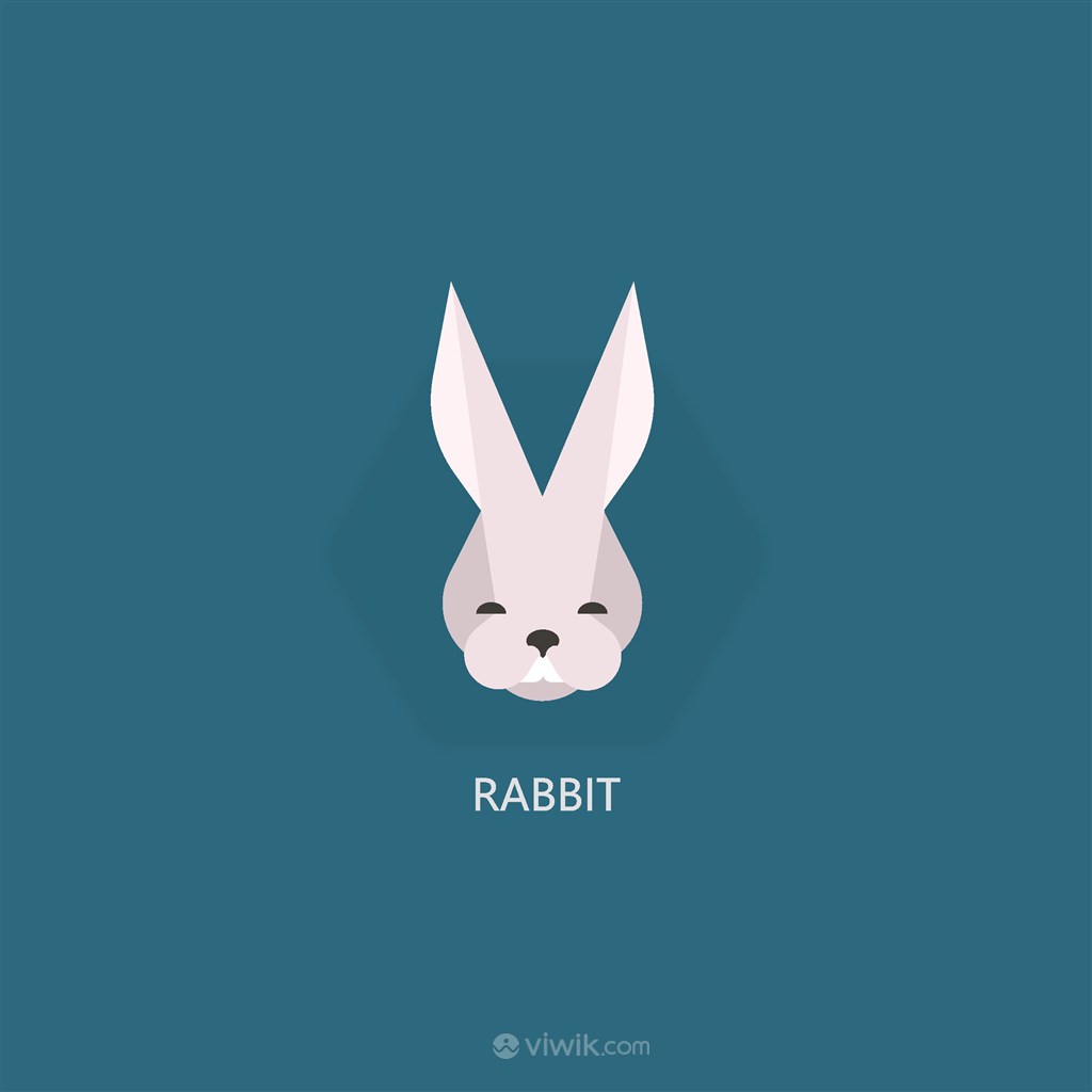 兔子图标水果茶店矢量logo素材