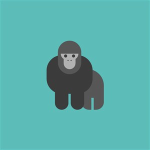 黑猩猩图标旅游景点矢量logo素材