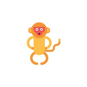 金丝猴图标休闲零食矢量logo素材