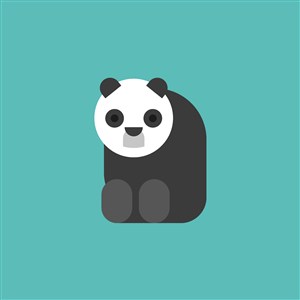大熊猫图标家具公司矢量logo素材
