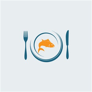 海鲜餐厅矢量logo设计素材