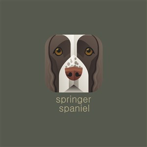 斯普林格猎犬矢量logo图标
