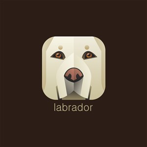 拉布拉多图标宠物店logo素材