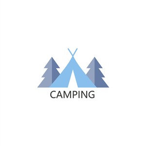 野外露营矢量logo设计素材