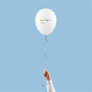 婴幼儿品牌vi气球贴图样机