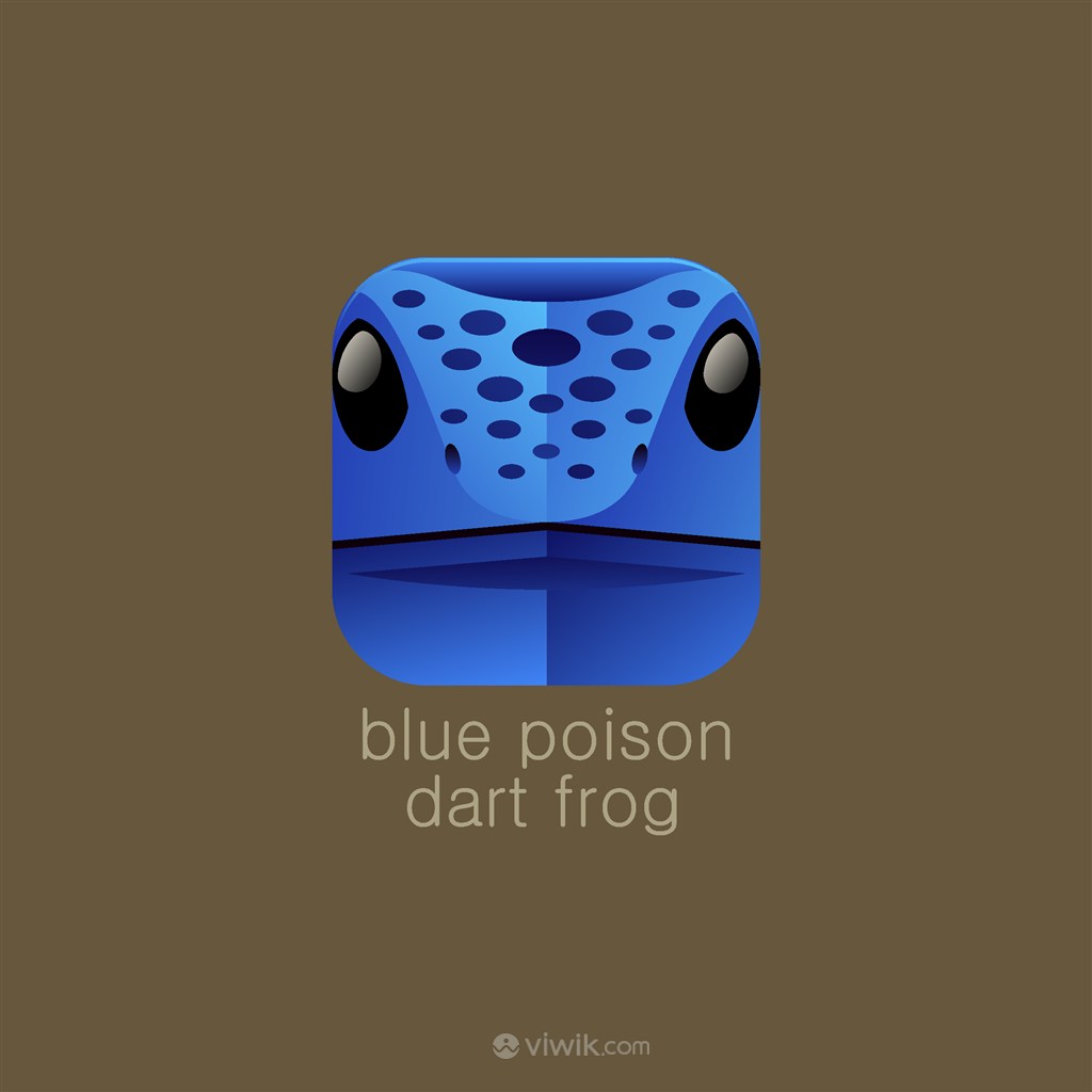 蓝毒镖蛙矢量logo图标