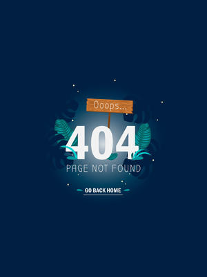 创意404错误页面迷失的雨林矢量图