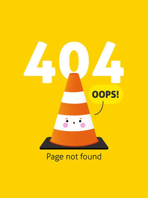 创意404错误页面橡胶隔离锥矢量素材 