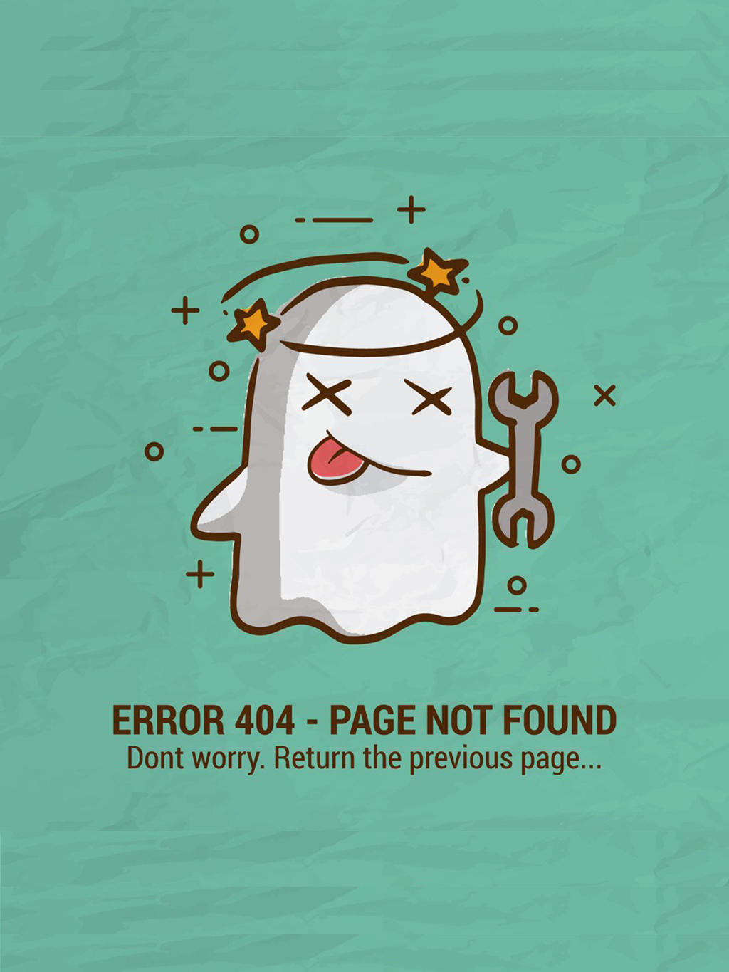 可爱404错误页面晕的幽灵矢量图