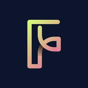 炫彩字母F标志设计logo素材