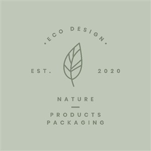 生态自然产品矢量logo设计
