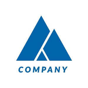 蓝色几何图形组合标志公司logo设计