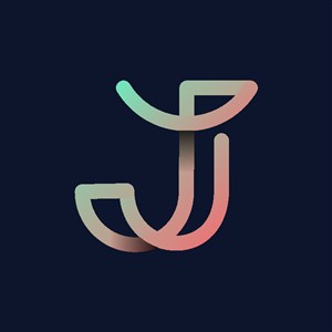炫彩字母J标志图标矢量logo设计
