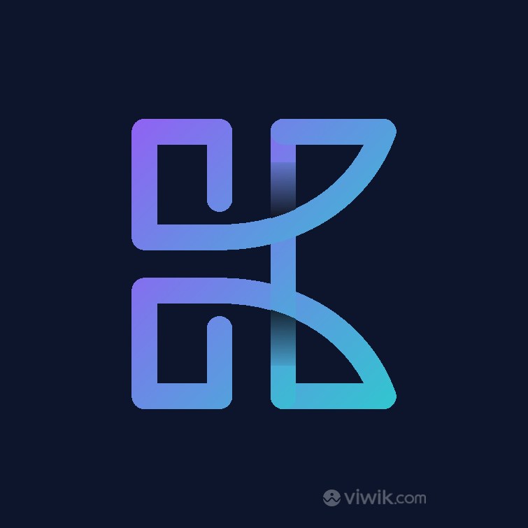 炫彩字母K标志设计logo素材