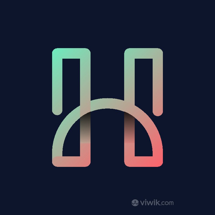 炫彩字母H标志设计logo素材