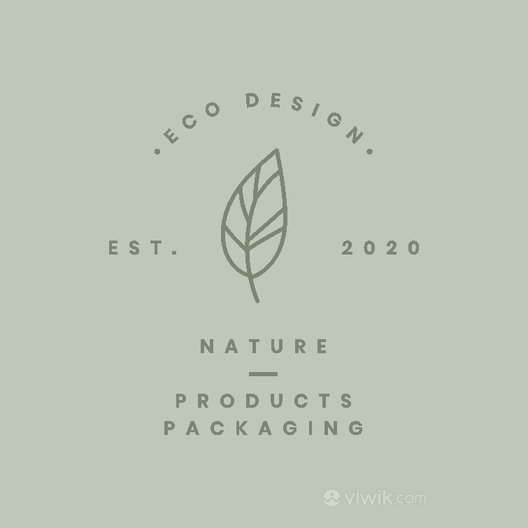生态自然产品矢量logo设计