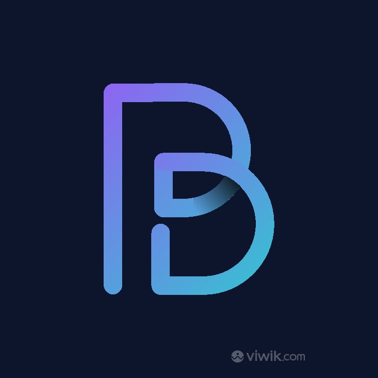 炫彩字母B标志设计logo素材