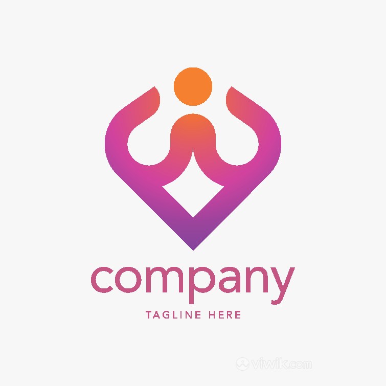 瑜伽矢量logo设计素材