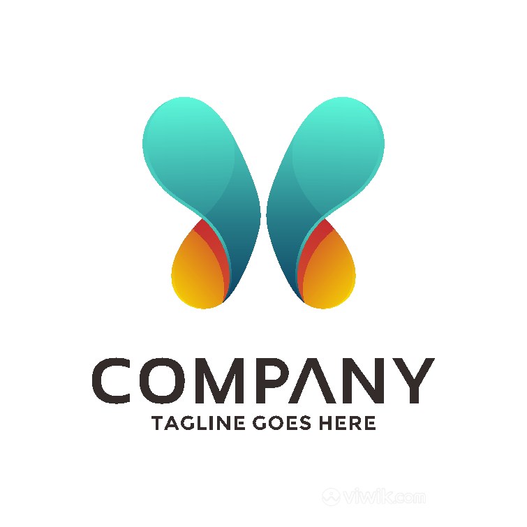 蝴蝶素材商务公司logo设计