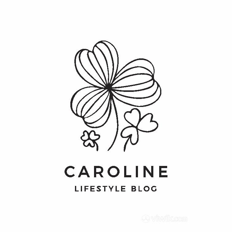 花朵素材服装店logo设计