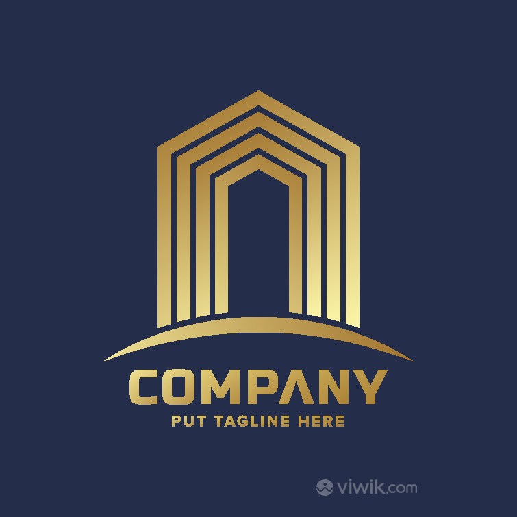 金色房地产公司logo设计
