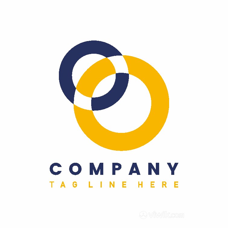 两个圆圈图标企业logo设计素材