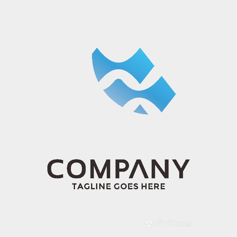 蓝色标志图标logo设计素材
