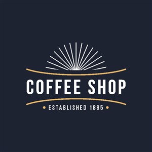 咖啡店矢量logo设计模板