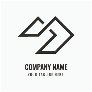 黑色极简公司矢量logo设计