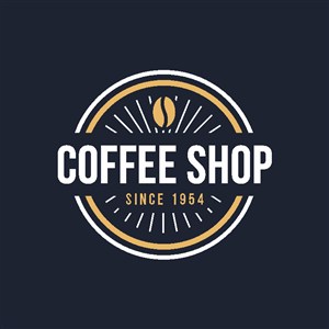 咖啡店标志图标矢量logo设计