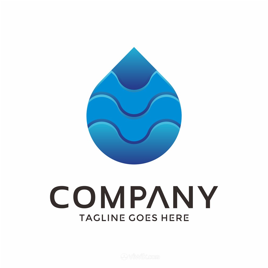 水滴图标环保logo设计素材