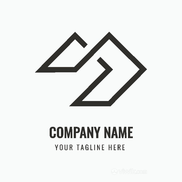 黑色极简公司矢量logo设计