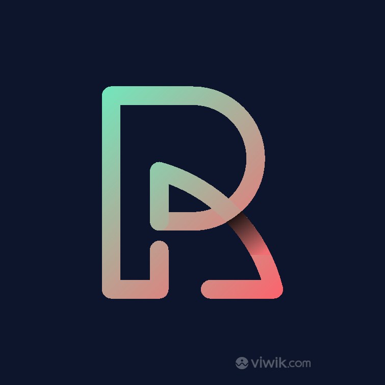 炫彩字母R标志设计logo素材