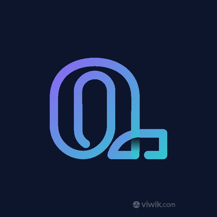 炫彩字母Q标志设计logo素材