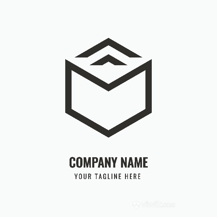 几何立体图标家居地产矢量logo设计素材