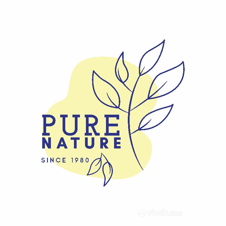 纯天然植物化妆品logo素材