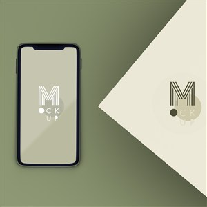 手机贴图样机与产品logo