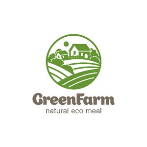 农场图标绿色食品矢量logo设计素材