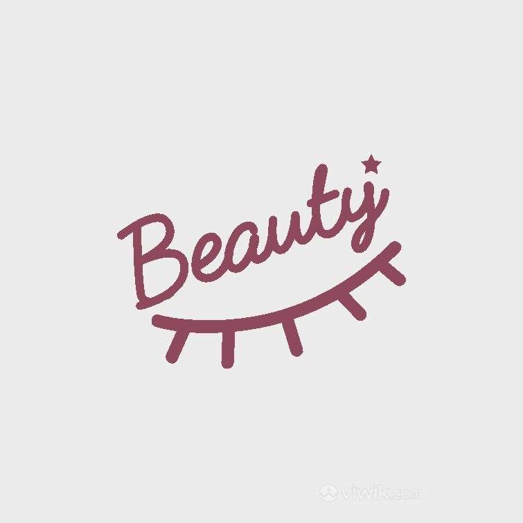 睫毛字母标志化妆品logo